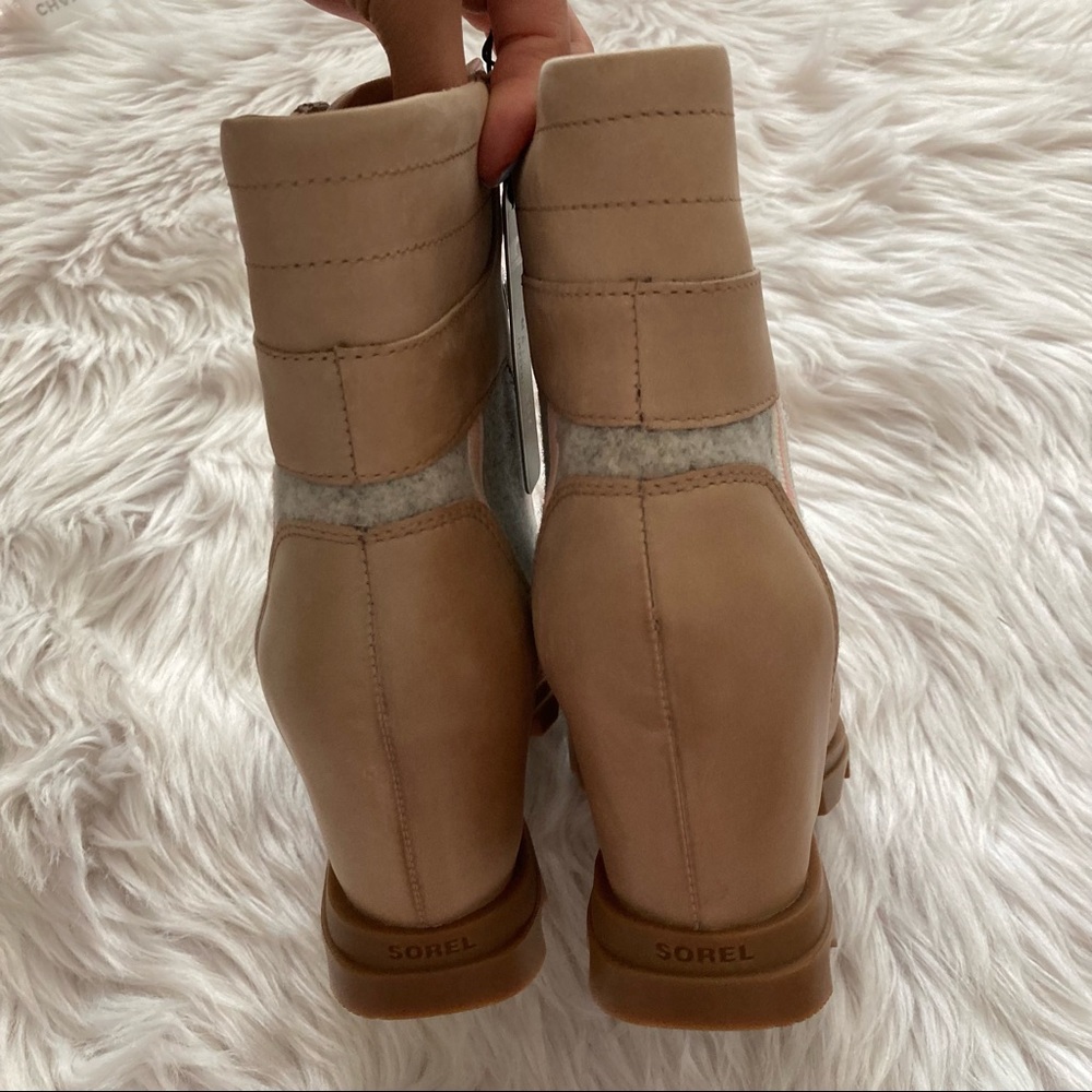 NIB Women’s Sz 8.5 Sorel Joan of the Arctic Wedge III Lexie Boots in Natural Tan - Picture 8 of 13